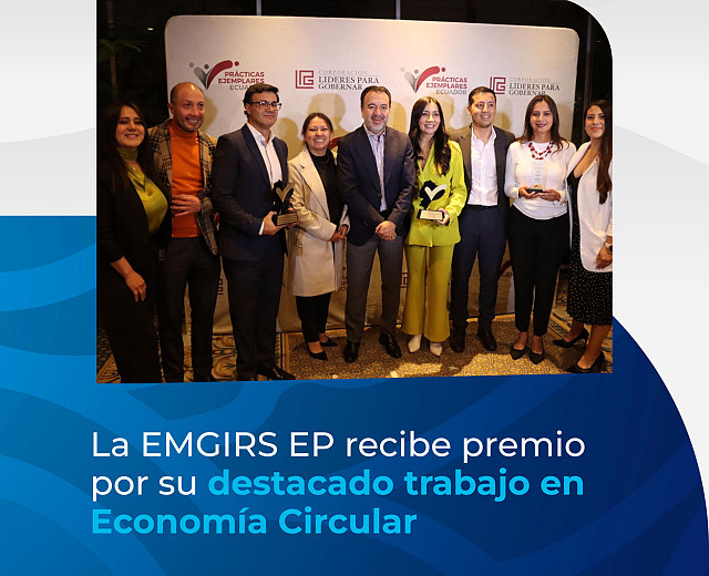 EMGIRS-EP del Municipio de Quito recibe premio por su destacado trabajo en Economía C