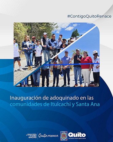 Inauguración de adoquinado en las comunidades de Itulcachi y Santa Ana